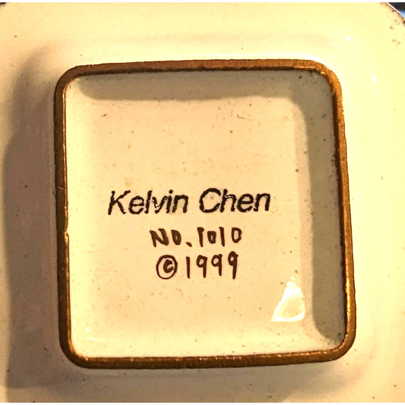 Kelvin Chen Vintage 1999 Hand-Painted Teddy Bear Miniature Teapot - Gift Wrapped - Picture 5 of 6